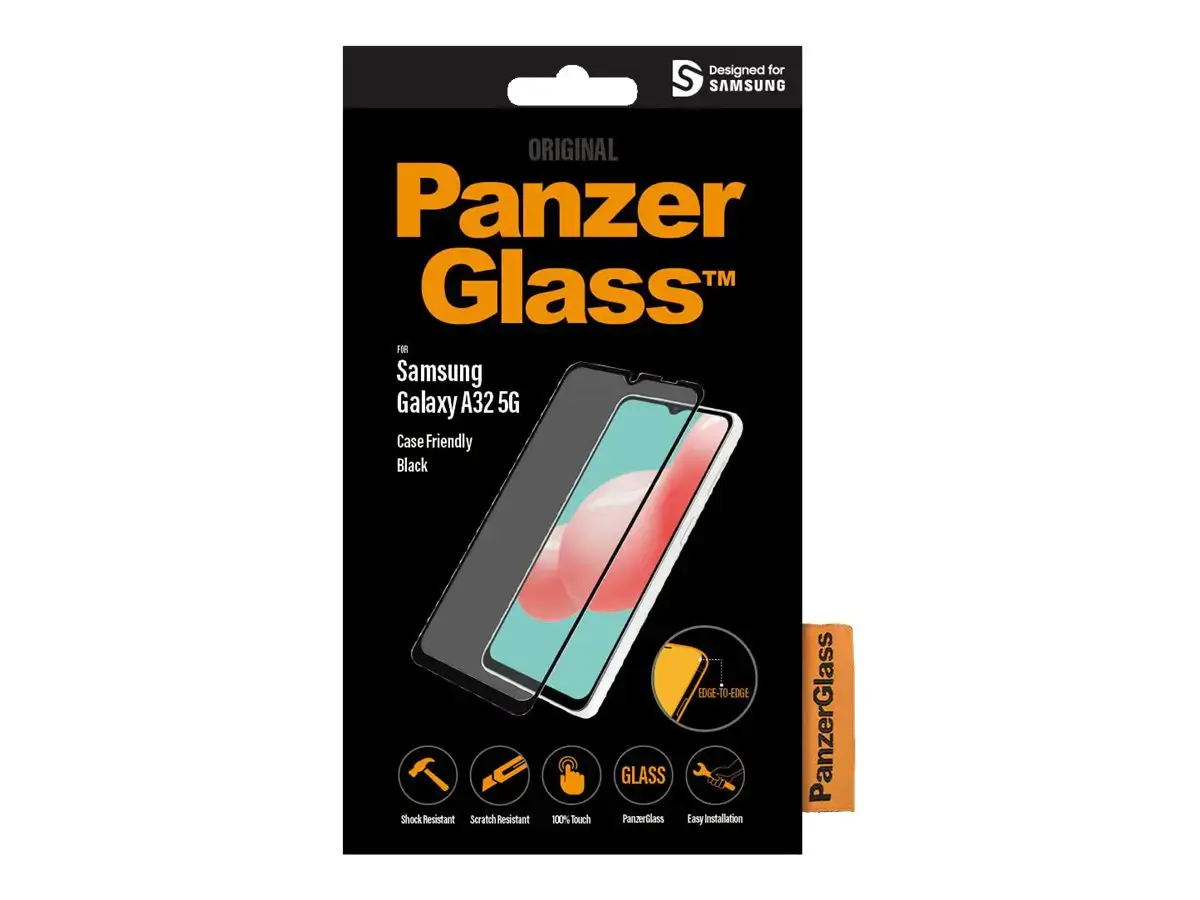 PanzerGlass ™ Samsung Galaxy A32 5G | M12 | Ekrano apsauga Stiklas, Skaidri ekrano apsauga, Samsung, Samsung, Samsung - Galaxy A32 5G, atsparus įbrėžimams, atsparus smūgiams, skaidrus, 1 vnt.