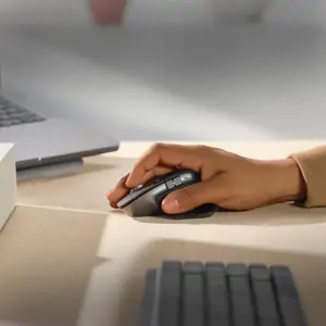 "Logitech MX Master 3S", skirtas "Mac", dešiniarankis, lazerinis, "Bluetooth", 8000 DPI, juodas, sidabrinis