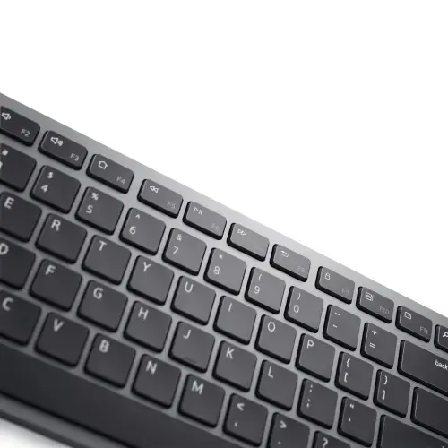 DELL KM7321W, pilno dydžio (100%), RF belaidis + "Bluetooth", QWERTY, pilka, titano spalvos, pelė pridedama
