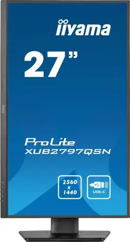 iiyama ProLite XUB2797QSN-B2 Monitorius 27'' IPS, UHD 2560x1440, 1 ms, 300 cd/m2, 100 Hz, Juoda