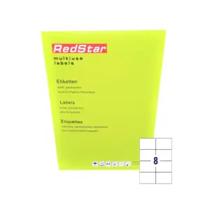 RedStar Lipnus Popierius A4, 8 etiketės, 100 ratų