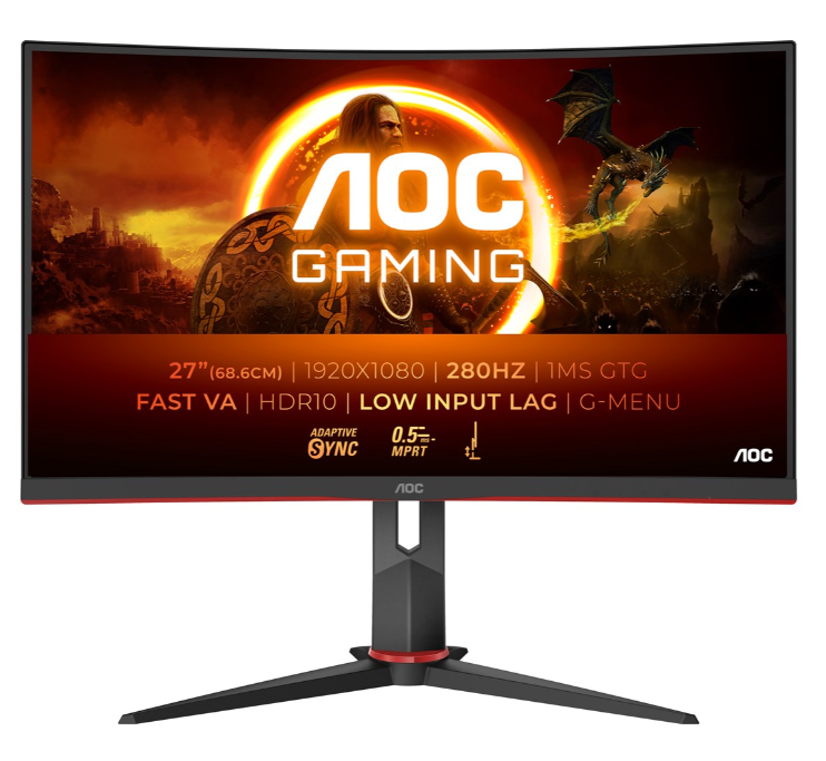 AOC C27G2Z3/BK | 27 " | VA | FHD | 16:9 | 280 Hz | 1 ms | 1920 x 1080 pixels | 300 cd/m² | HDMI ports quantity 2 | Warranty 36 month(s)