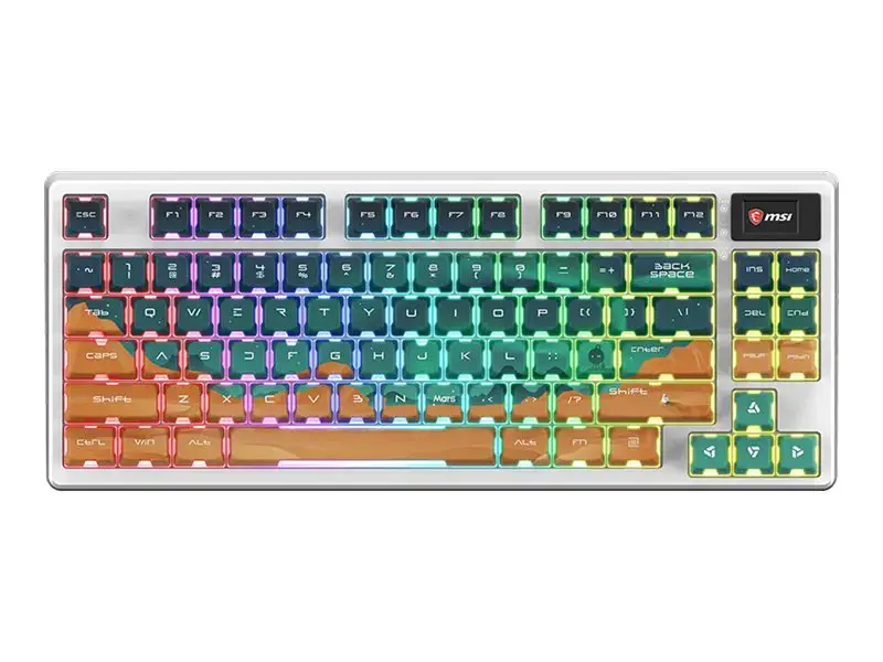 MSI FORGE GK600 TKL WIRELESS MARS | Gaming Keyboard | Wireless | US | Bluetooth | Wireless connection | Mechanical Linear