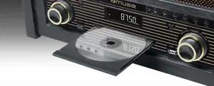 "Muse" grotuvo mikrosistema MT-115W USB jungtis, "Bluetooth", CD grotuvas, belaidis ryšys, AUX įvestis, FM radijas,