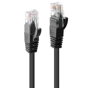 "Lindy" 1 m Cat.6 U/UTP kabelis, juodas, 1 m, Cat6, U/UTP (UTP), RJ-45, RJ-45