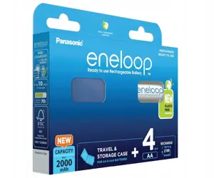 "Panasonic" įkraunamos baterijos ENELOOP BK-3MCDEC4BE AA, 2000 mAh, 4 vnt.