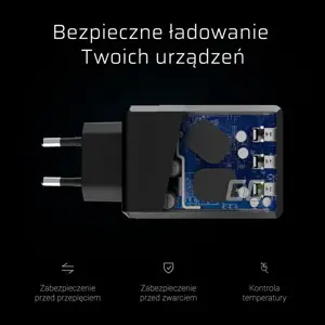 3 prievadų įkroviklis GC ChargeSource3 3xUSB 30W su greituoju įkrovimu Ultra Charge i Smart Charge