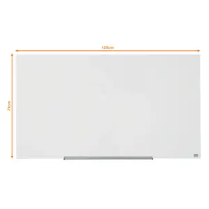 Stiklinė baltoji magnetinė lenta Nobo Impression Pro, plačiaekranė 57, 126x71 cm