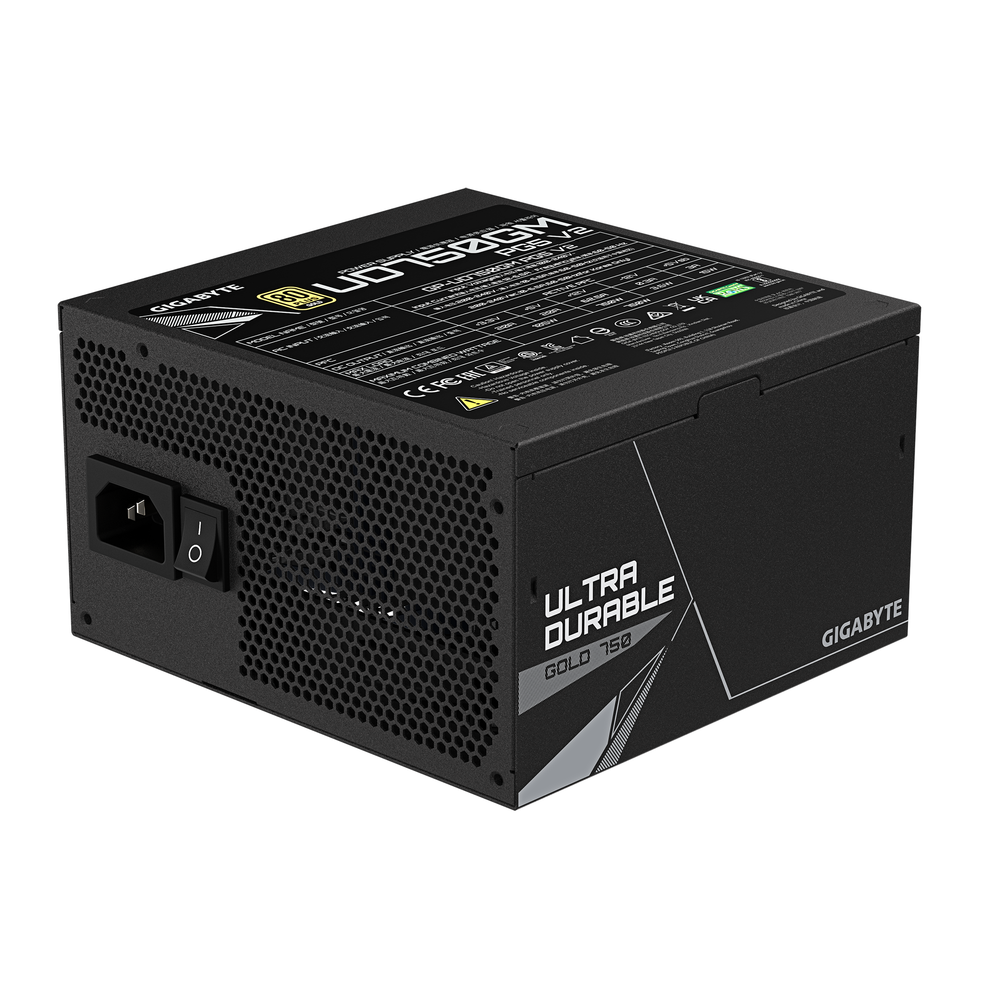 Maitinimo blokas GIGABYTE UD750GM PG5 V2, 750 W, 80 PLUS Gold