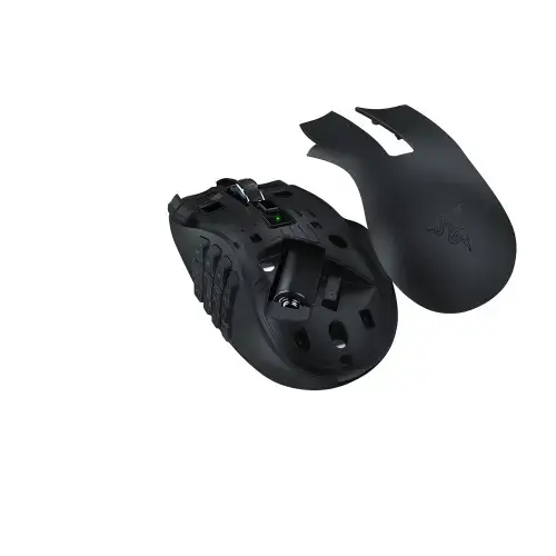 "Razer Naga V2 HyperSpeed" žaidimų pelė, 2,4 GHz, "Bluetooth", belaidė, juoda