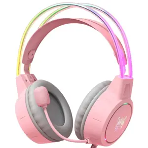 X15 PRO RGB žaidimų ausinės (laidinės) Pink