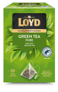 Žaliosios arbatos gėrimas LOYD HORECA pure, piramidės 20 x 1,7g