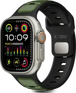 Tech-Protect watch strap IconBand Line Apple Watch 44/45/46/49mm, black/green