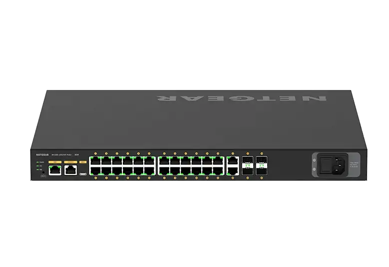 NETGEAR AV Line M4250-26G4XF-PoE+ 24x1G PoE+ 480W 2x1G ir 4xSFP+ valdomas komutatorius