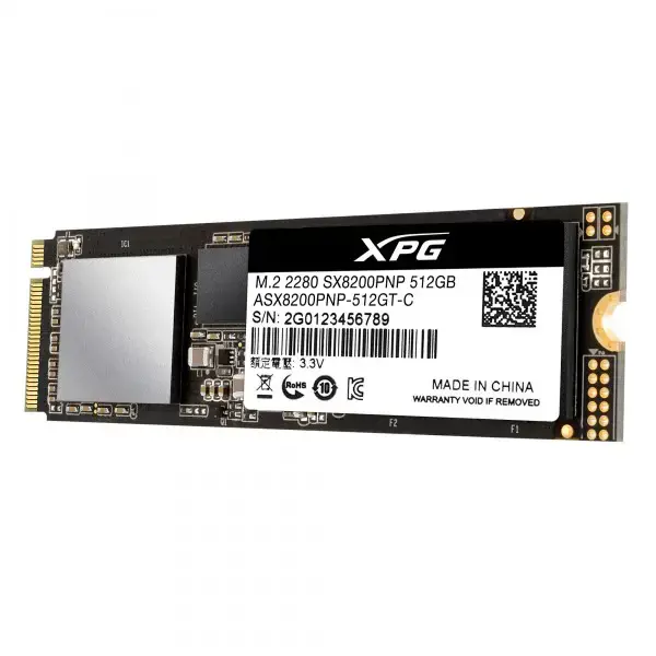 SSD diskas ADATA XPG SX8200 Pro 512 GB, M.2, PCI Express 3.0