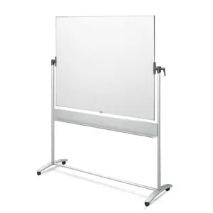 Dvipusė vartoma magnetinė lenta NOBO CLASSIC  150x120 cm, mobilus stovas, balta sp.