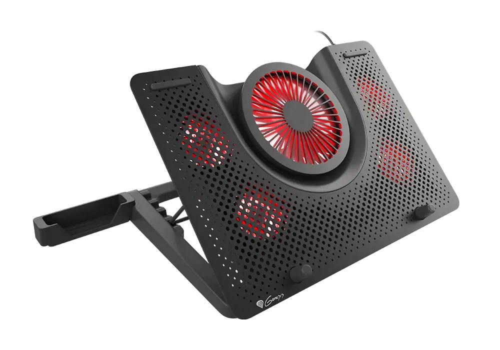 NATEC NHG-1411 "Genesis" nešiojamųjų kompiuterių aušinimo padas OXID 15,6-17,3, 5 ventiliatoriai, LED lemputė, USB