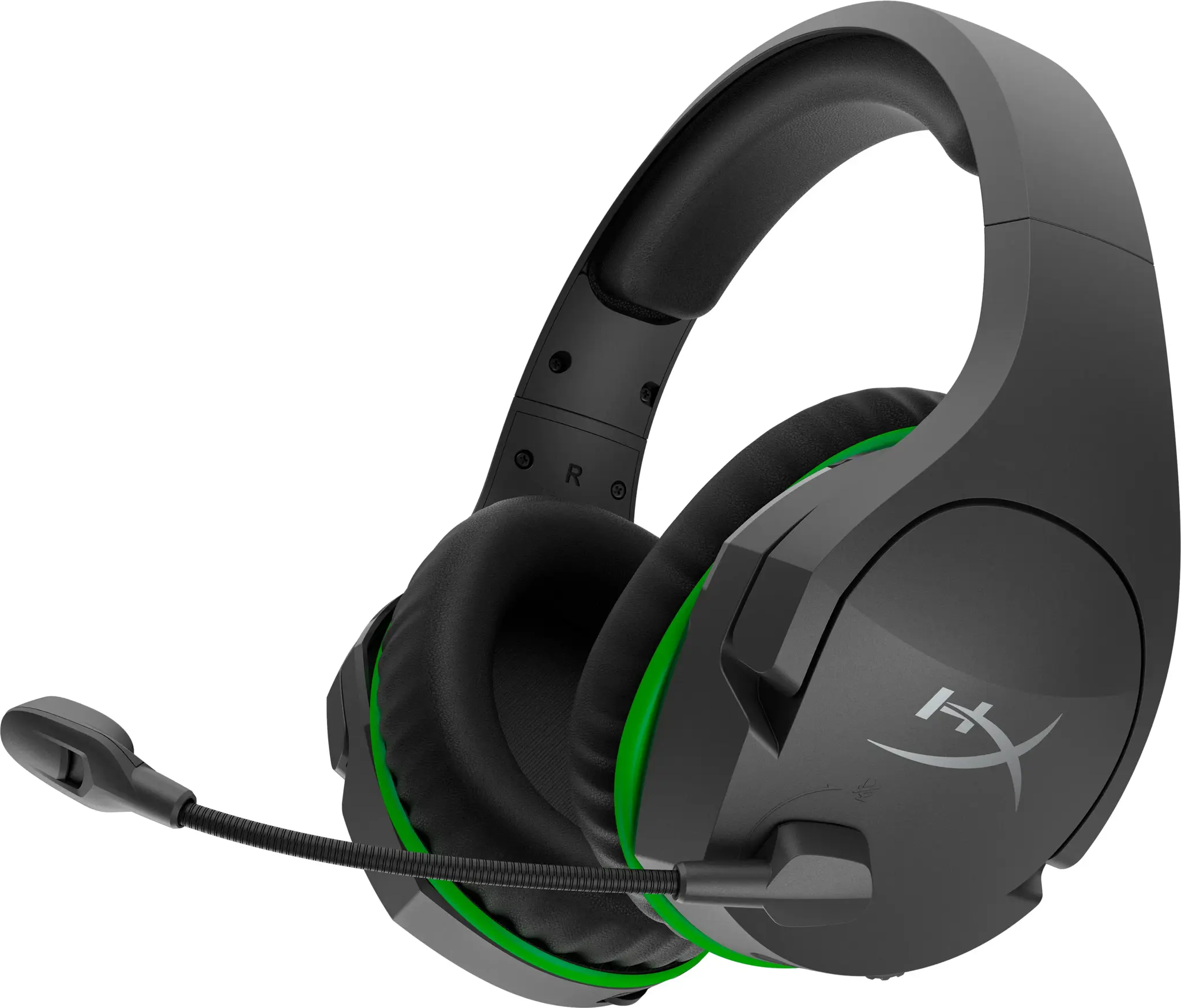 "HyperX CloudX Stinger Core" - belaidės žaidimų ausinės (juodai žalios) - "Xbox", belaidės, žaidimų, 20-20000 Hz, 275 g, ausinės, juodos, žalios
