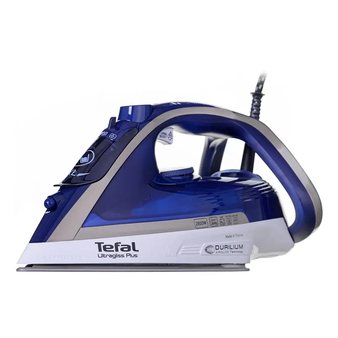 "Tefal Ultimate Pure FV6812E0", garų lygintuvas, 2 m, 260 g/min, mėlynas, sidabrinis, 50 g/min, 0,27 l