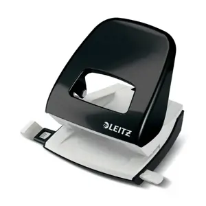 "Leitz NeXXt WOW" metalinė biuro skylmuša, 30 lapų, juoda, balta, metalinė, 3 mm, A4, A5, A6, Folio…