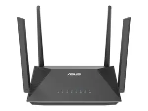 ASUS RT-AX52 AX1800 AiMesh, Wi-Fi 6 (802.11ax), Dual-band (2.4 GHz / 5 GHz), Ethernet LAN, Black, Tabletop router