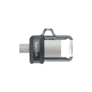 "SanDisk Ultra Dual Drive m3.0" 128 GB pilkos ir sidabrinės spalvos; EAN: 619659149697