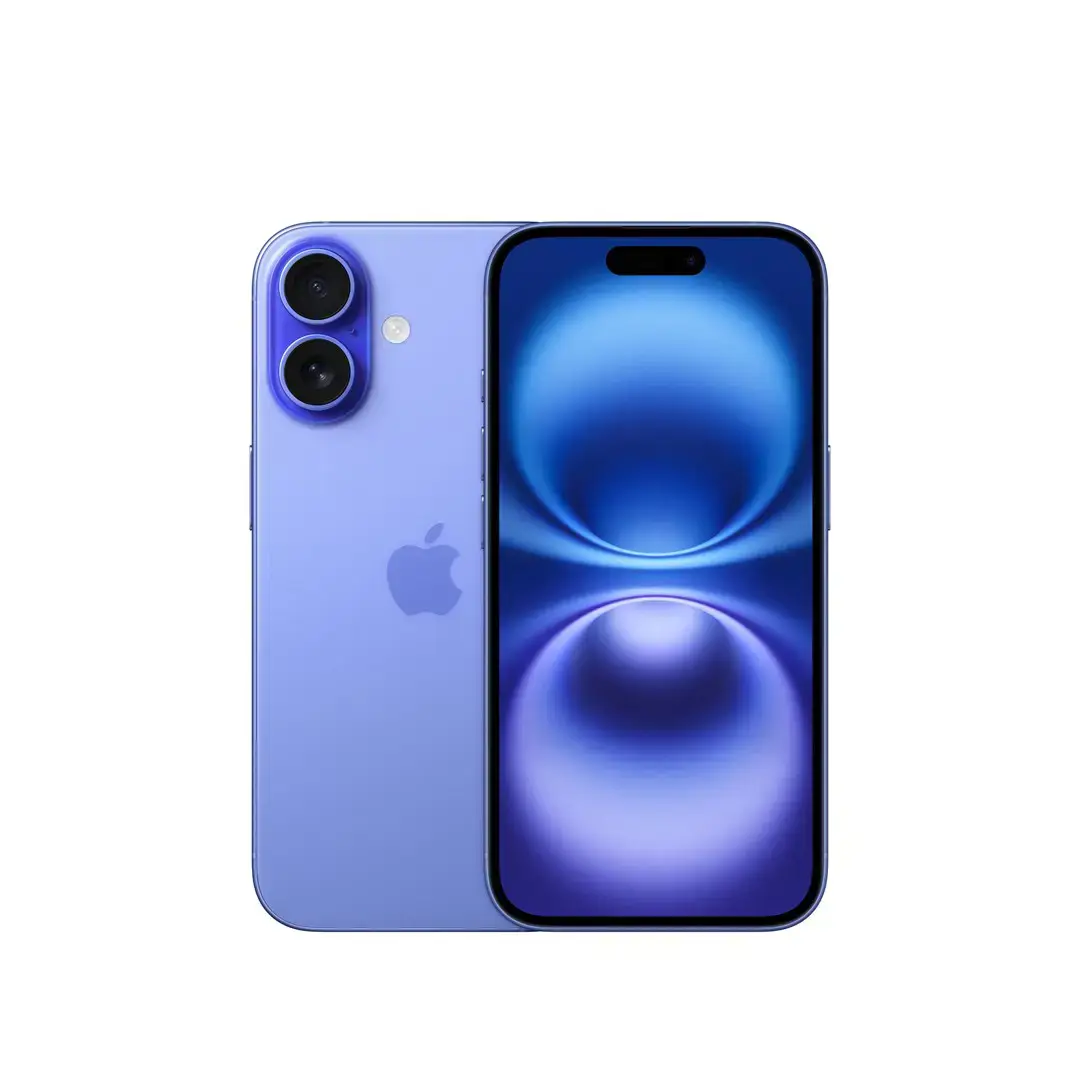 Apple | iPhone 16 | Ultramarine | 6.1 " | 2556 x 1179 pixels | OLED | A18 | Internal RAM 8 GB | 128 GB | Dual SIM | Nano SIM | 5G | Main camera resolution 48 MP | iOS 18 | Secondary camera resolution 12 MP