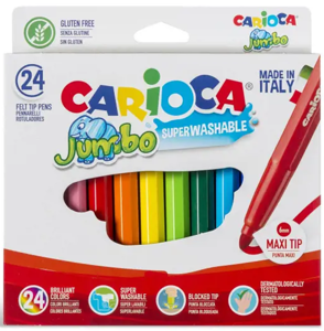 Flomasteriai CARIOCA JUMBO, 24 spalvų