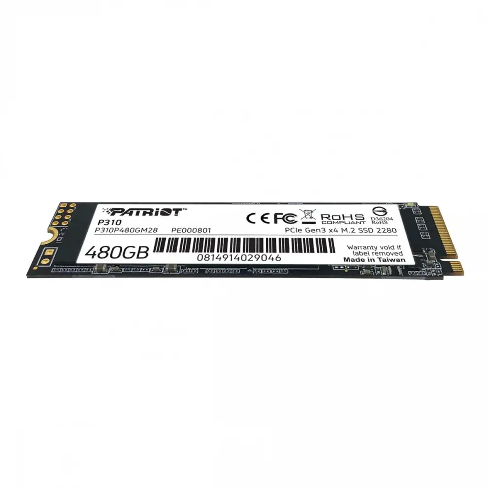 SSD diskas PATRIOT MEMORY P310P480GM28 480 GB, M.2 2280, PCIe 3.0 x4 (NVMe)