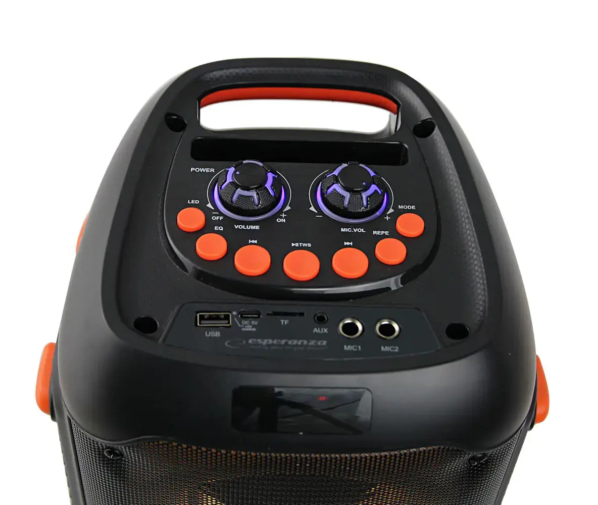 Esperanza EP156 BT FM LED RGB KARAOKE Speaker Black 20W