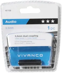 "Vivanco" garso adapteris 3,5 mm - 3,5 mm (46108)