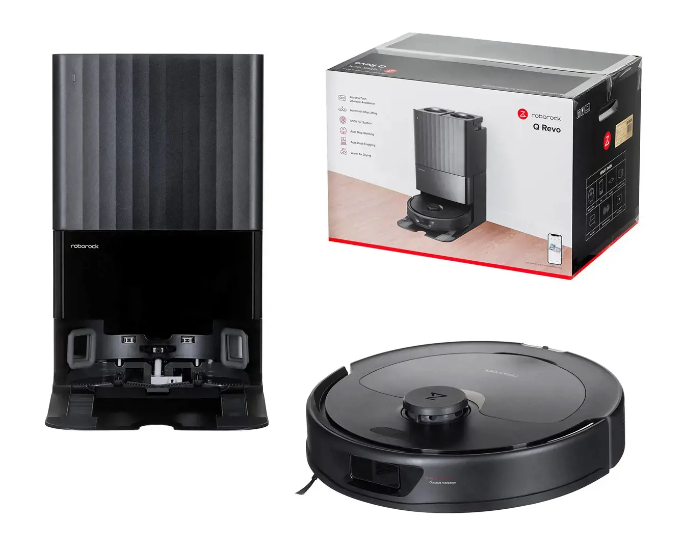 Dulkių siurblys-robotas ROBOROCK Q-REVO, Juoda