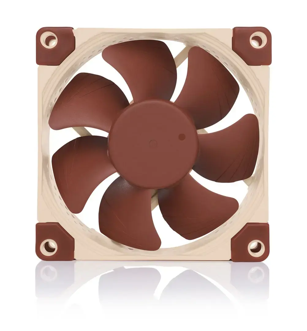 Noctua NF-A8 PWM kompiuterio aušinimo sistema Kompiuterio korpuso ventiliatorius 8 cm, smėlio spalvos, rudas