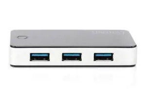 DIGITUS 40x USB3.0 šakotuvas 4 prievadai 4xUSB A/F su papildomu maitinimo šaltiniu 5 V 3,5 A ir 1,2 m kabeliu USB2.0 suderinamas