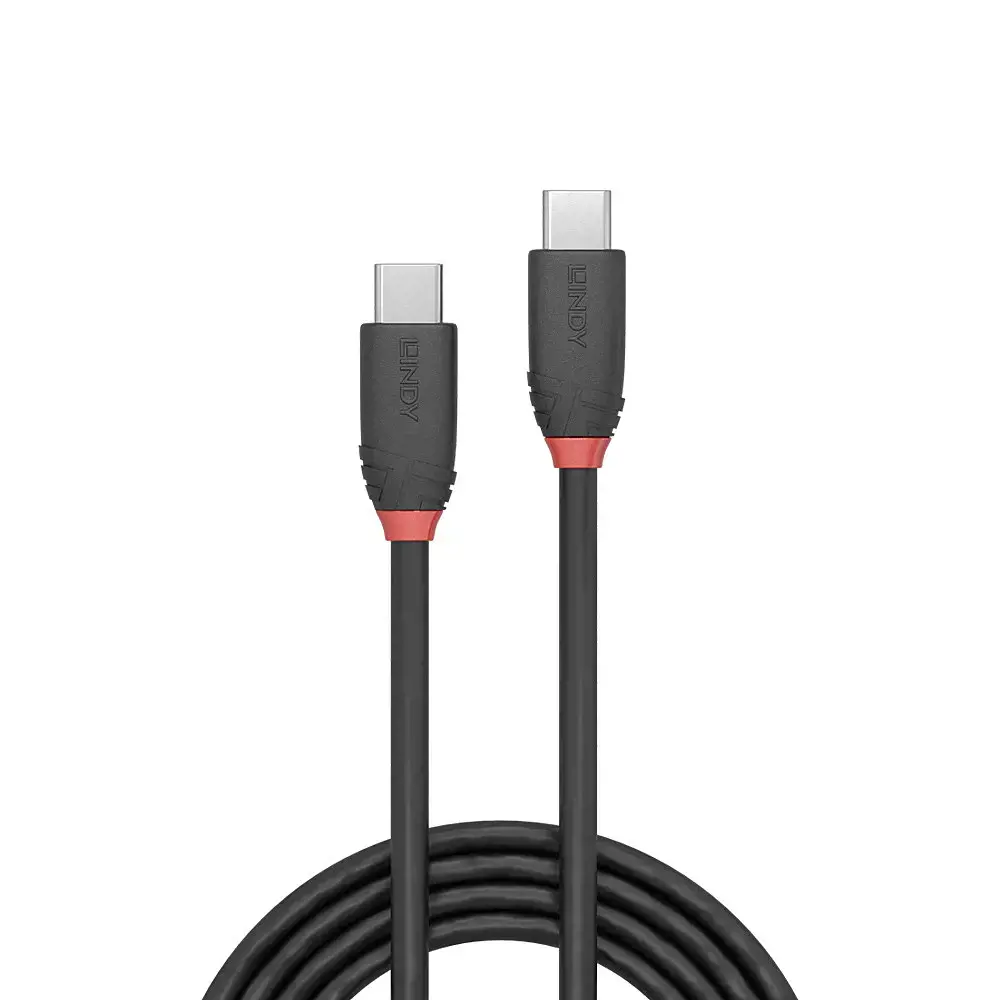 "Lindy" 1,5 m USB 3.2 C tipo kabelis 3A, juoda linija, 1,5 m, USB C, USB C, USB 3.2 Gen 1 (3.1 Gen 1), 10000 Mbps, juodas