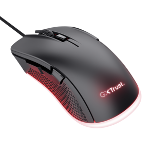 "Trust GXT 922 YBAR", dešinioji ranka, optinis, A tipo USB, 7200 DPI, juodas