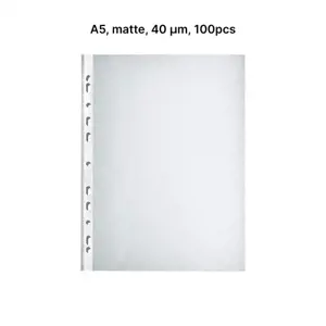 AD Class Įmautės dokumentams A5 matinės 40 mikr., pakuotėje 100 vnt. (A5OP40-100)