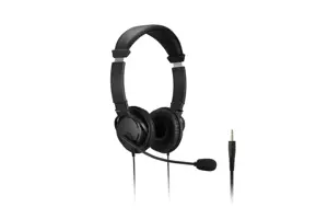 Kensington Classic 3.5mm Headset with Mic and Volume Control, Wired, Headset, Black