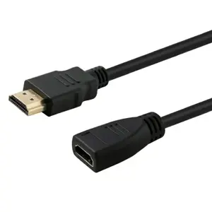 SAVIO CL-132 prailginimo kabelis su ekranu (HDMI F - HDMI M; 1 m; juodos spalvos)