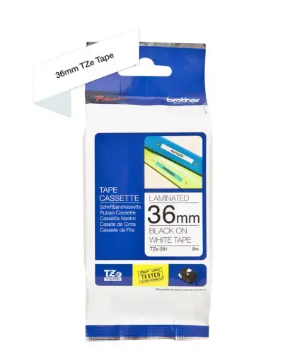 Brother TZe-261, TZ, 8 m, dėžutė, 3,6 cm