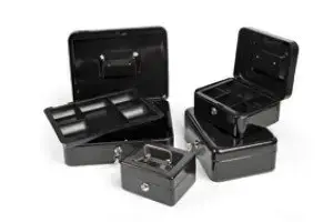 Dėžutė pinigams Forpus, 150x110x75mm, juoda