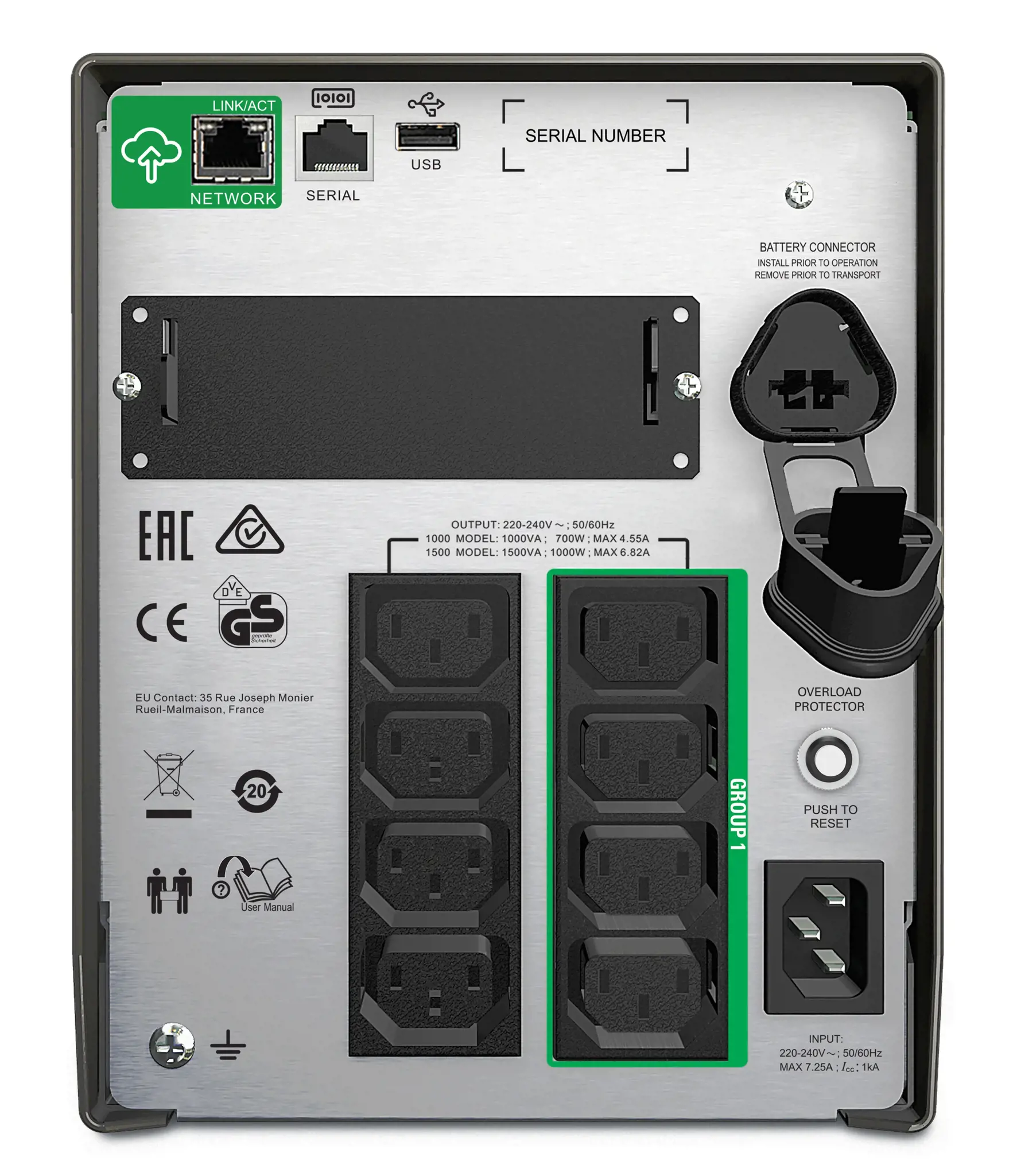 APC SmartConnect UPS SMT 1000 VA Tower