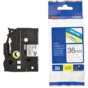OEM juosta Brother TZE161 36 juoda ant skaidrios spalvos