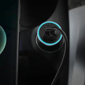 Baseus Golden Contactor Max car charger, 2x USB, 60W (blue)