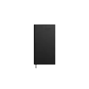 Kalendorius MIDI 2025, 90 x 167 mm, PU, juoda