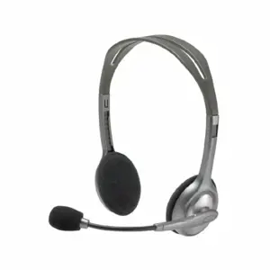 "Logitech H110" ausinės, Laidinės, Biuro / skambučių centras, 20 - 20000 Hz, 74 g, Ausinės, juodos, sidabrinės