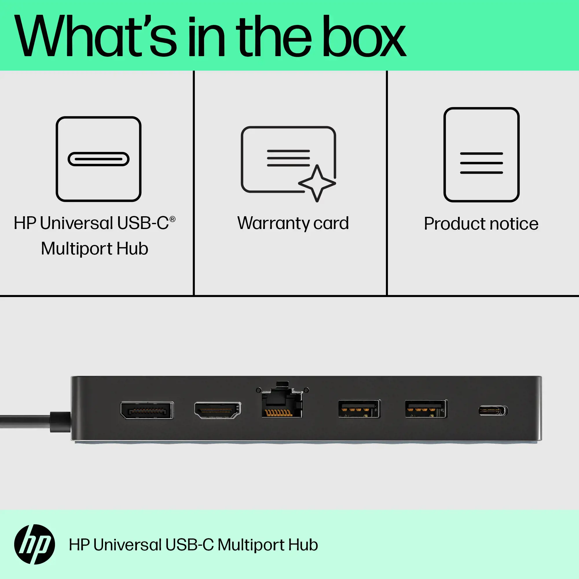 HP universalus USB-C daugiaportis koncentratorius