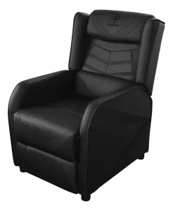 Fotelis DELTACO GAMING dirbtinė oda, atlošas, 49 cm pločio sėdynės pagalvė, juoda / GAM-087-B