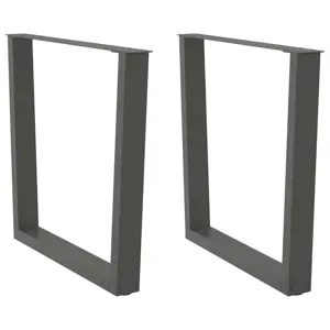 Valgomojo stalo kojos, V formos, 2 vnt., antracito spalvos, 90x(72-73,3) cm, plienas