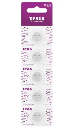 Baterija Tesla CR1616 Lithium 45 mAh (5 vnt)